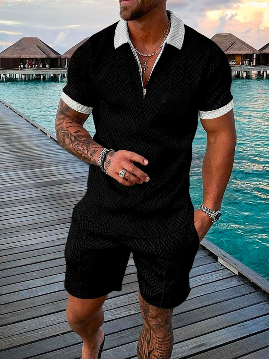 Night Walker Polo Shirt and Shorts Set