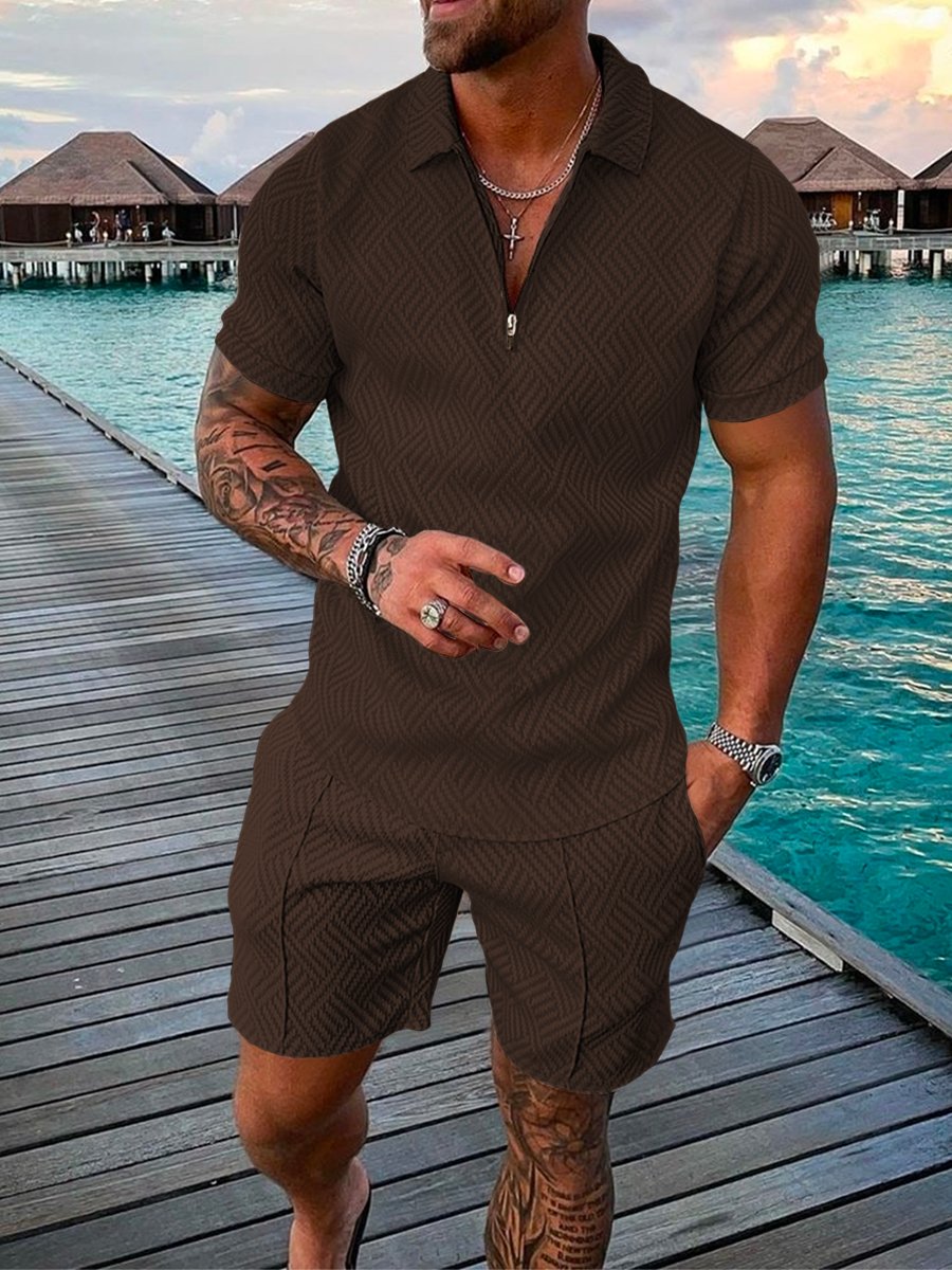 Traveler's Polo Shirt and Shorts Set