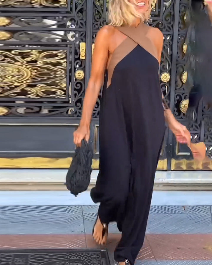 Nicole - Chic Crossover Neckline Dress