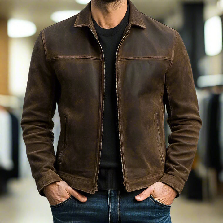 Kaiden™ | Luxury Leather Zip-Up Jacket