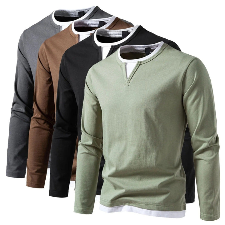 Damien | Men's Sweater in Shirt Style
