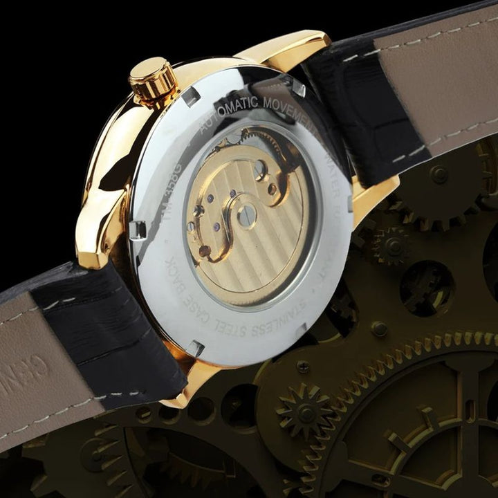 Automatic Skeleton Watch with Moon Phase Display
