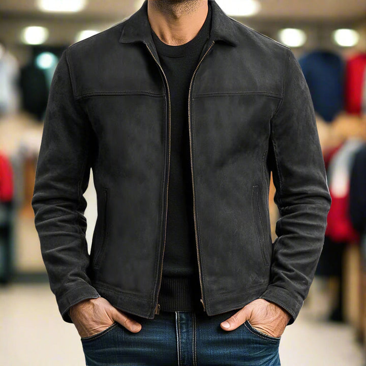 Kaiden™ | Luxury Leather Zip-Up Jacket