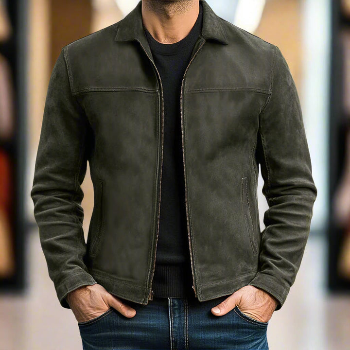 Kaiden™ | Luxury Leather Zip-Up Jacket