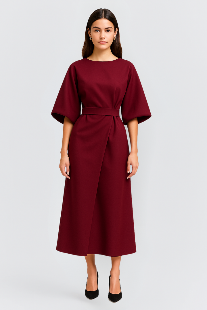STYLEMIAL | Dress with Lantern Sleeves