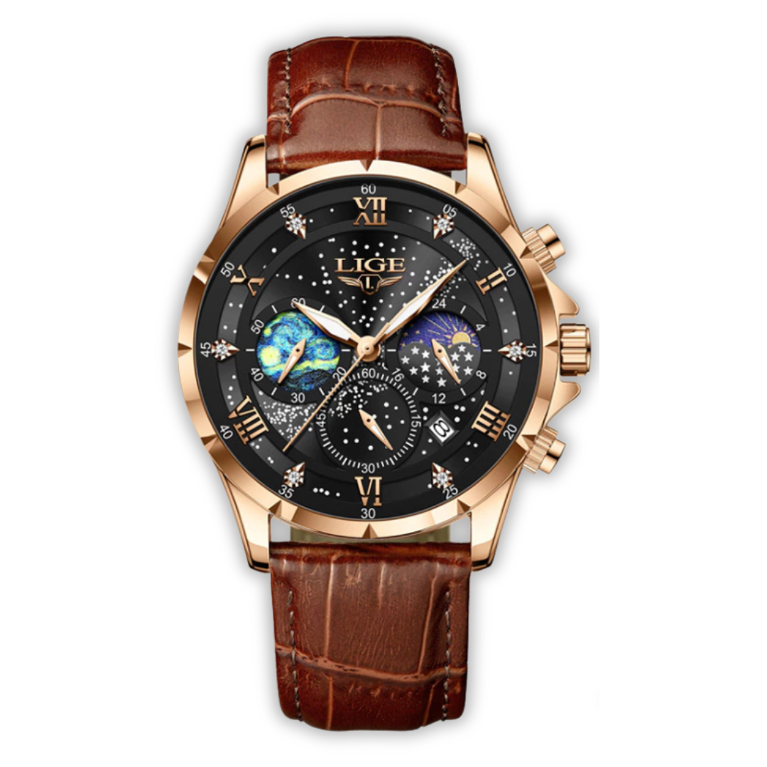 Stylish Moonphase Timepiece