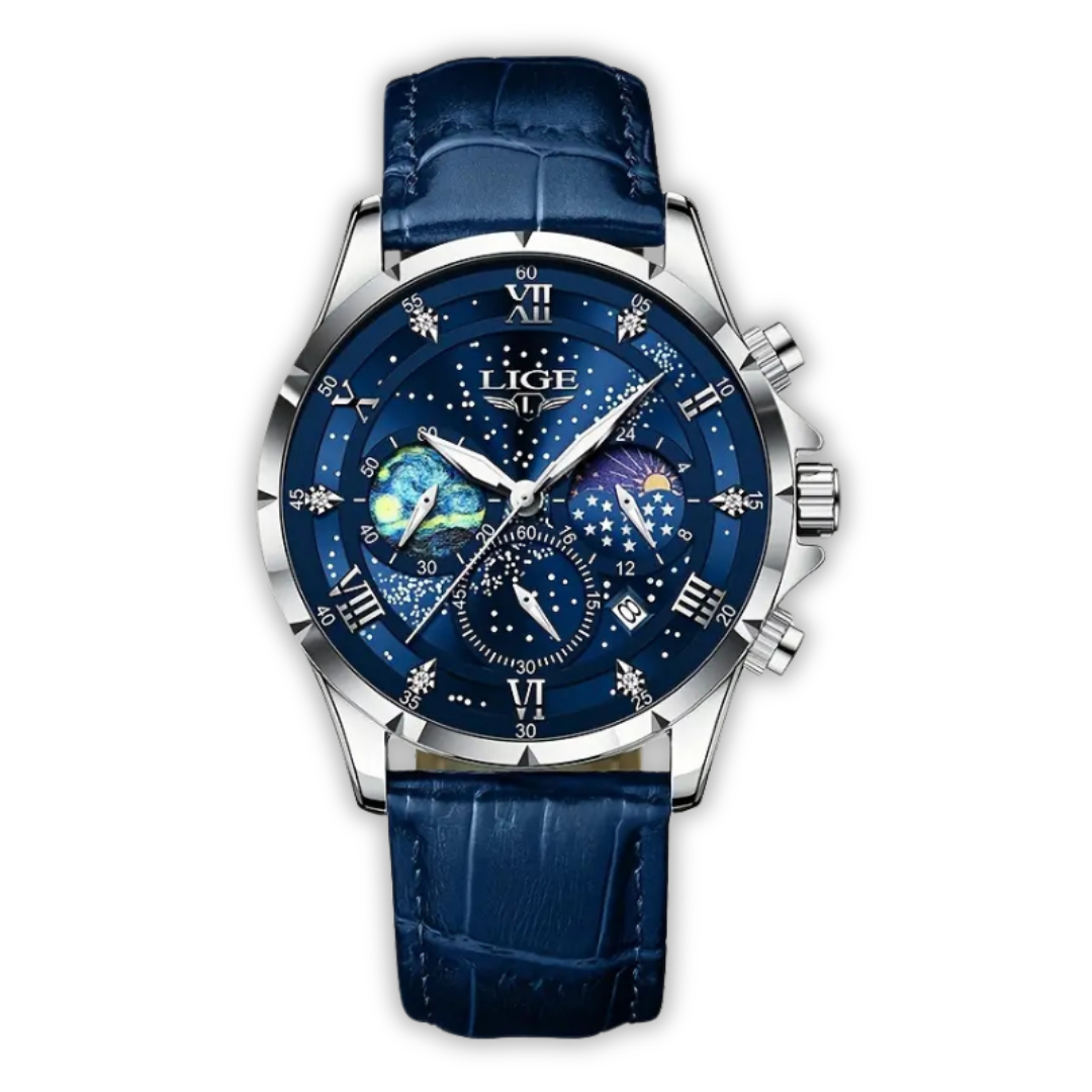 Stylish Moonphase Timepiece