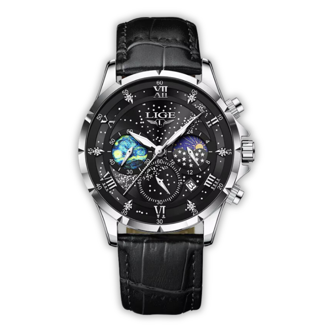 Stylish Moonphase Timepiece