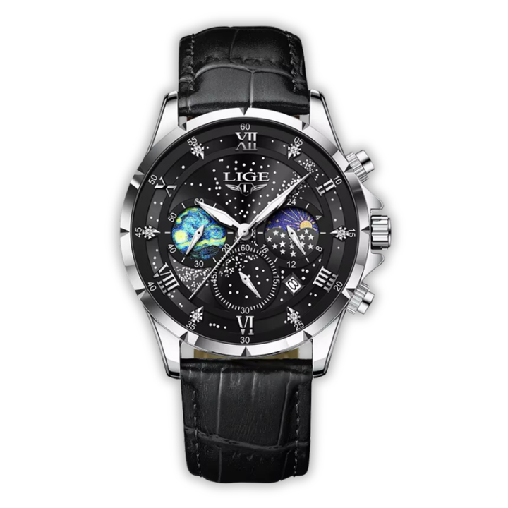 Stylish Moonphase Timepiece