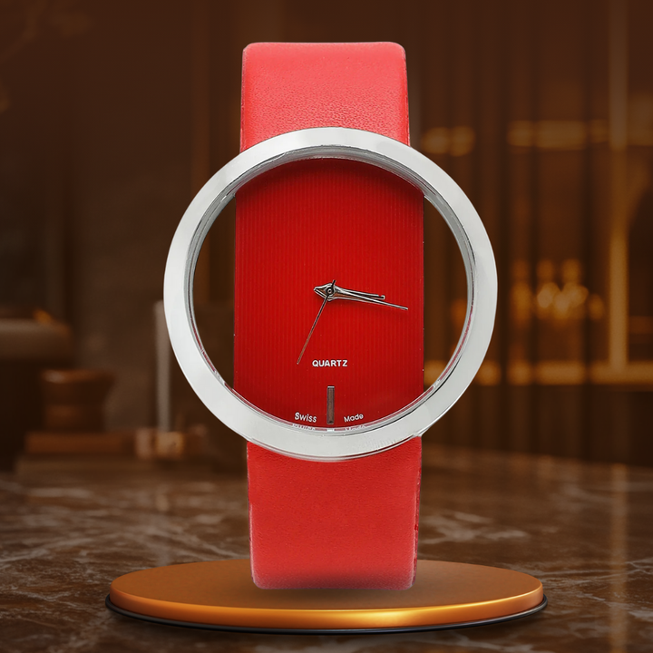 Chic Clear Dial Quartz Timepiece