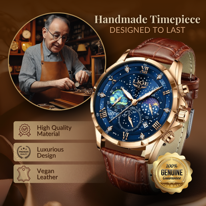 Stylish Moonphase Timepiece