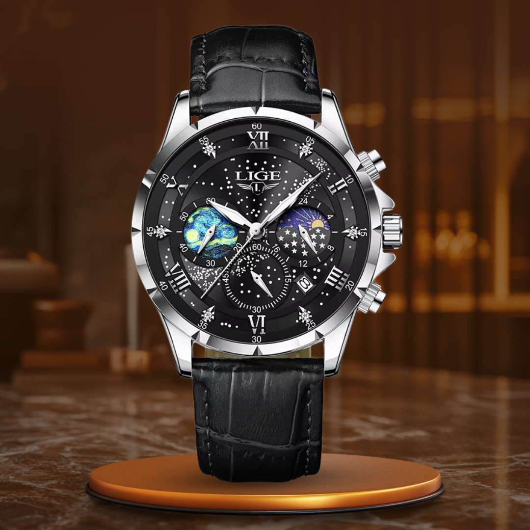 Stylish Moonphase Timepiece