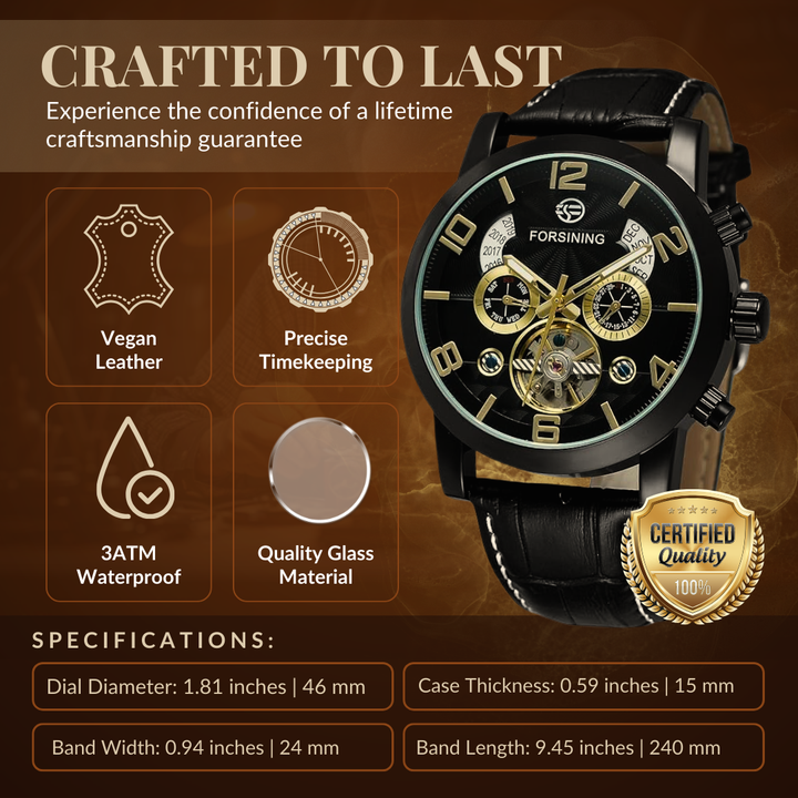 Premium Automatic Mechanical Tourbillon Watch