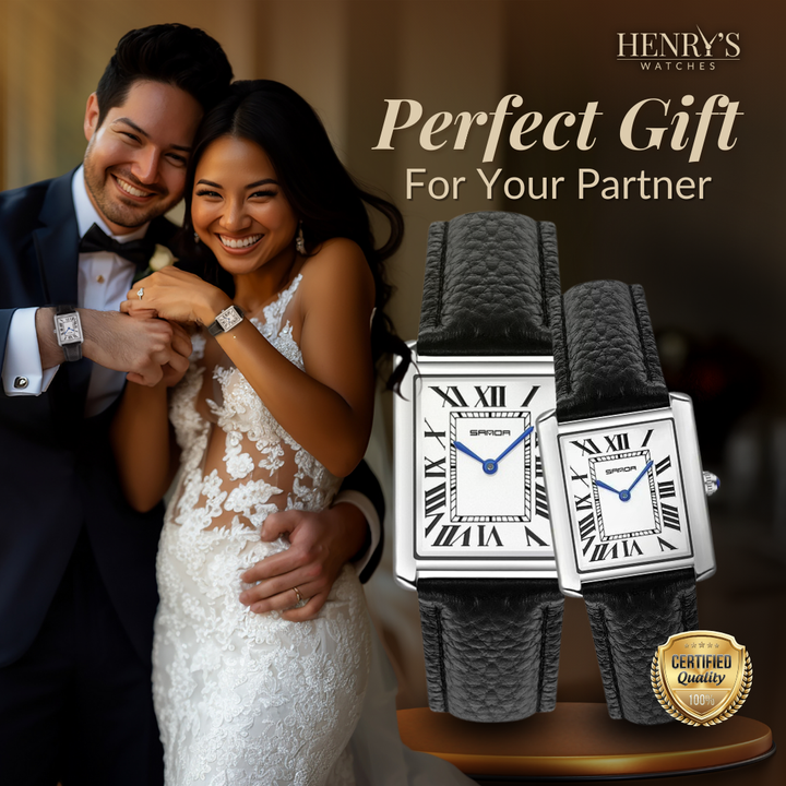 Chic Square Dial Couple Watches
