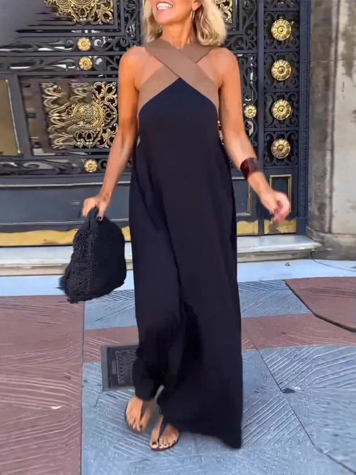 Nicole - Chic Crossover Neckline Dress