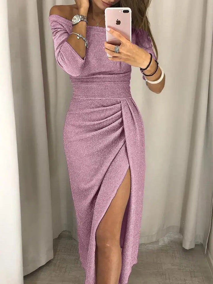 Celeste - Elegant Slit Glam Dress