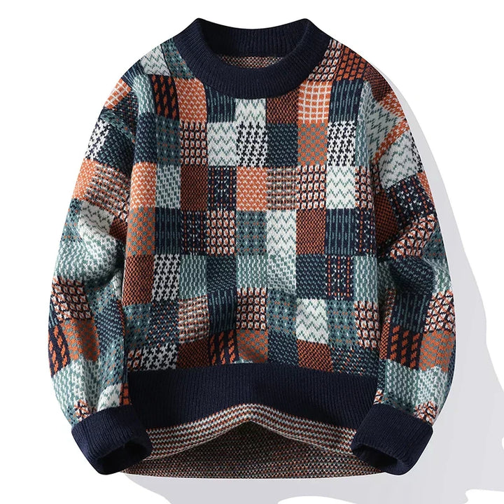 Harper™ | Men's Casual Patchwork Sweater