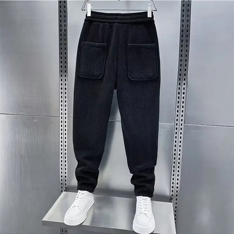 Chic Ribbed Fashion Pants