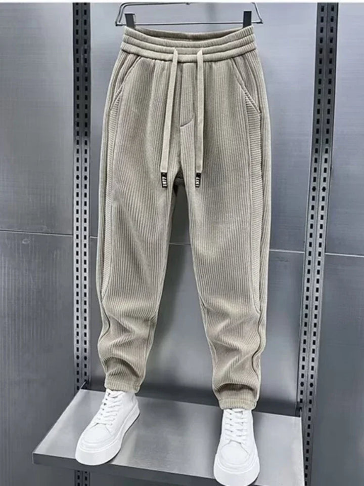 Chic Ribbed Fashion Pants