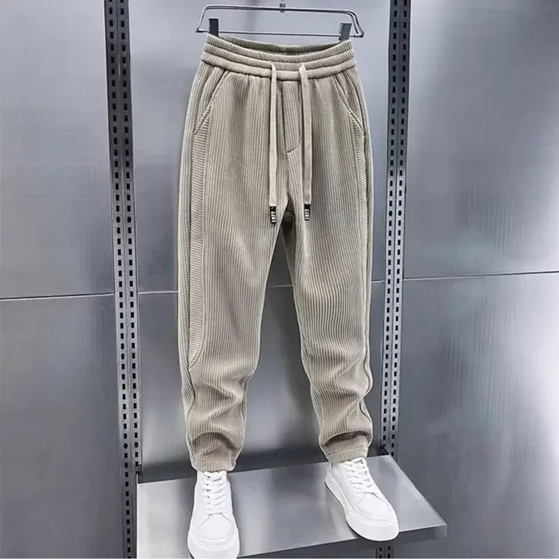 Chic Ribbed Fashion Pants