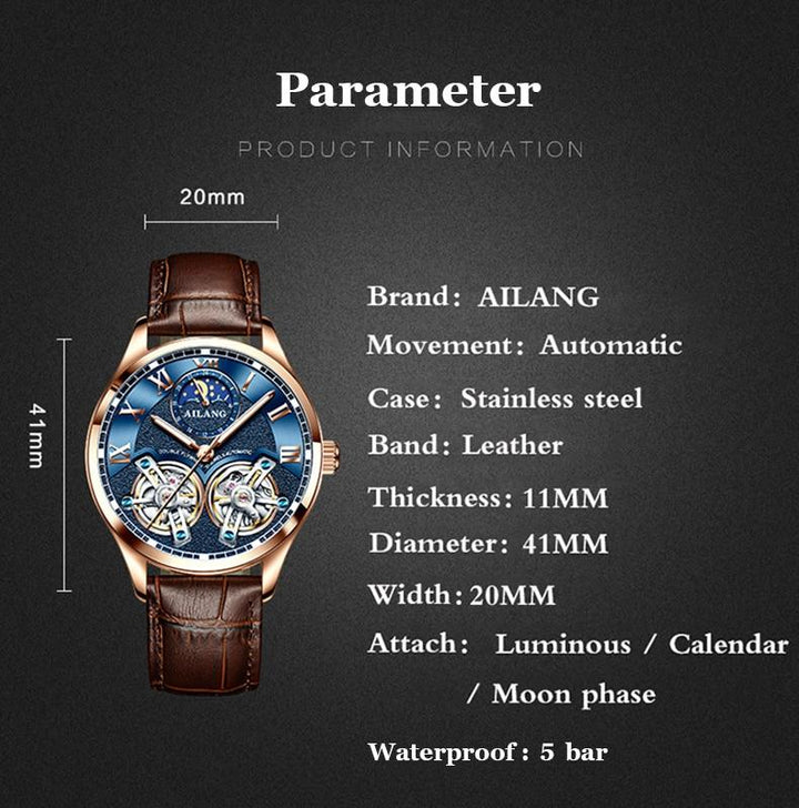 Tourbillon-Inspired Mechanical Business Watch