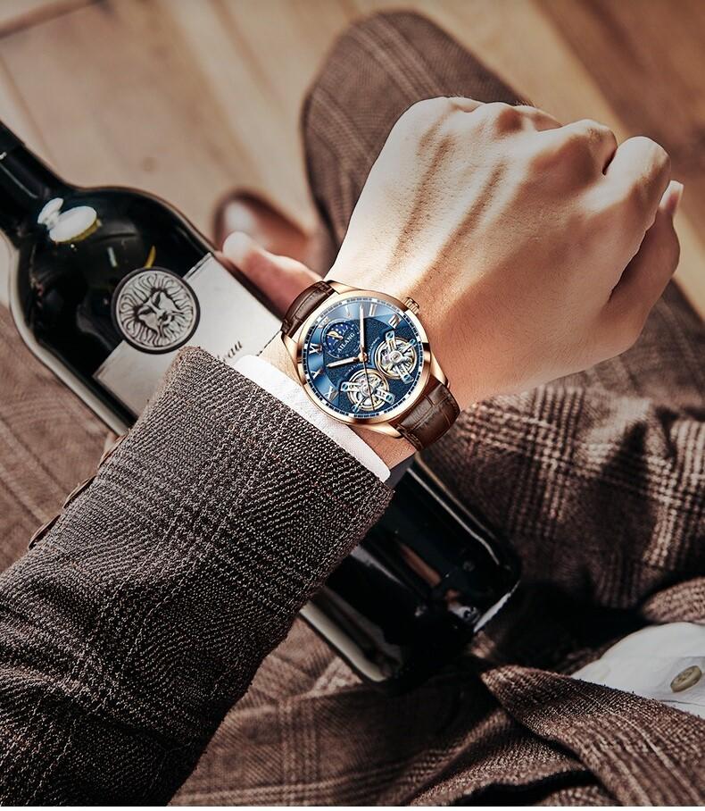 Tourbillon-Inspired Mechanical Business Watch