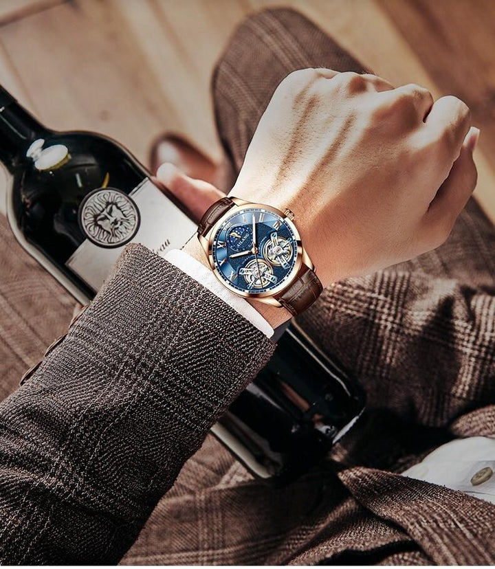 Tourbillon-Inspired Mechanical Business Watch