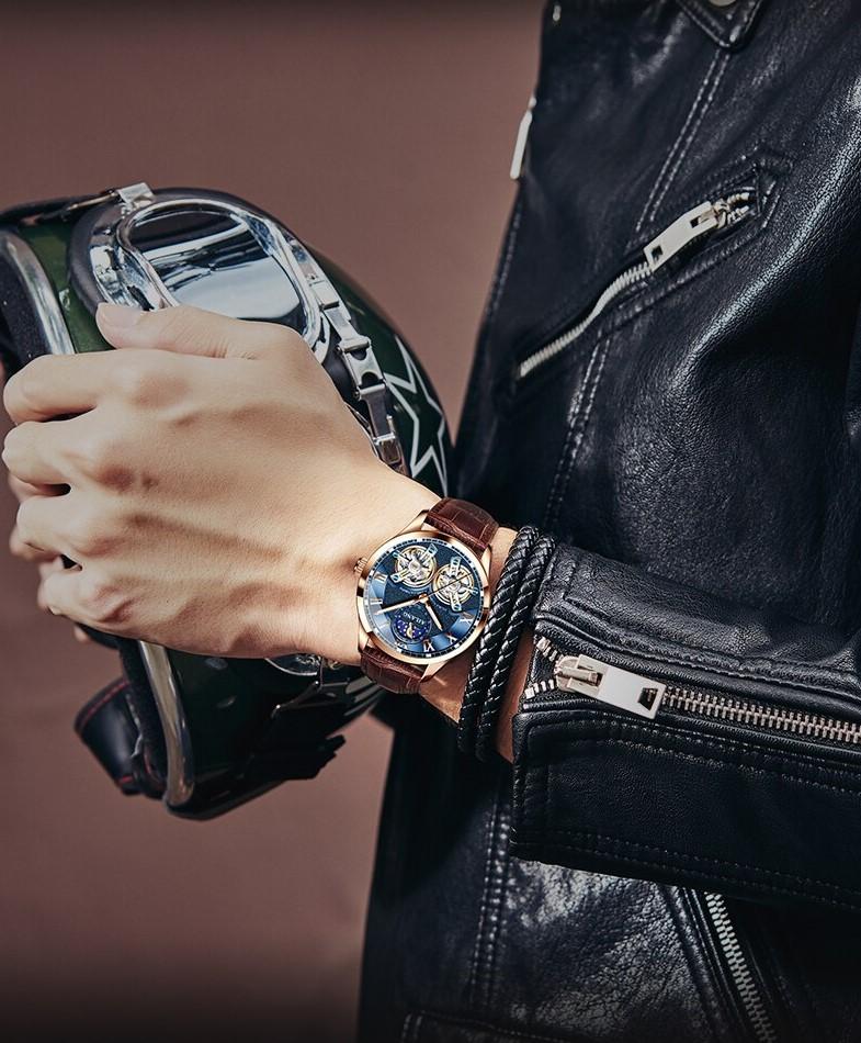 Tourbillon-Inspired Mechanical Business Watch