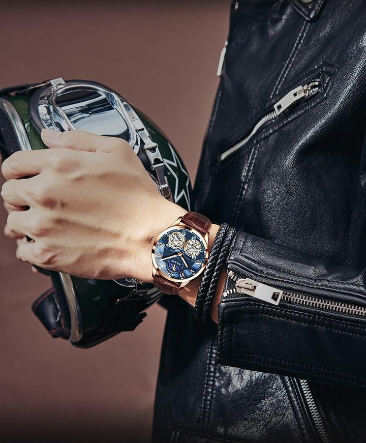 Tourbillon-Inspired Mechanical Business Watch