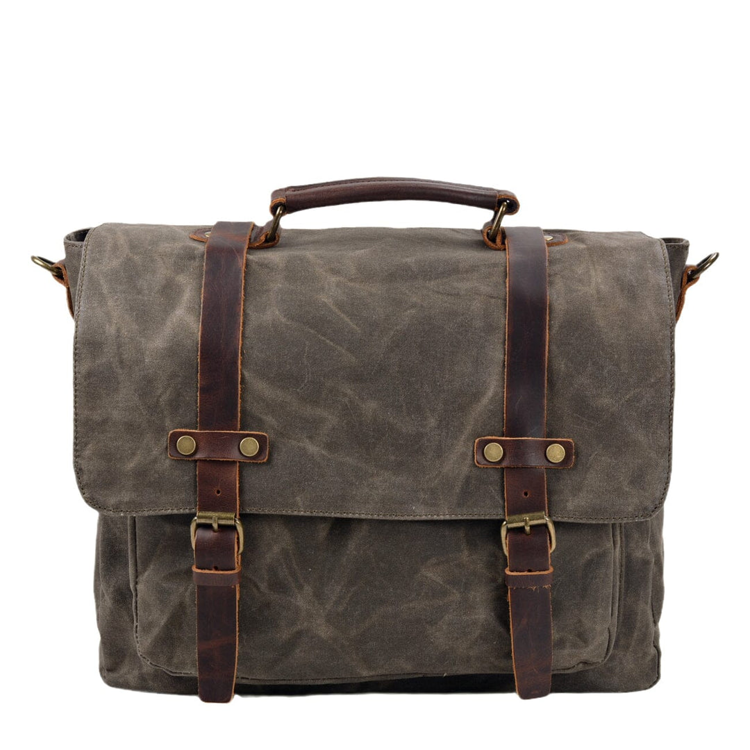Broden Canvas and Leather Messenger Bag