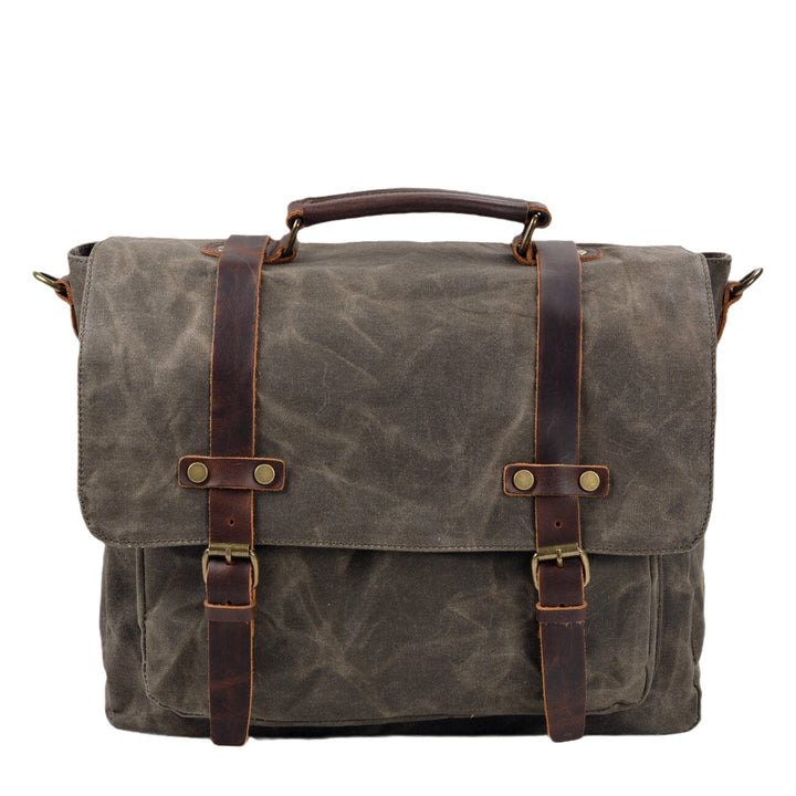 Broden Canvas and Leather Messenger Bag