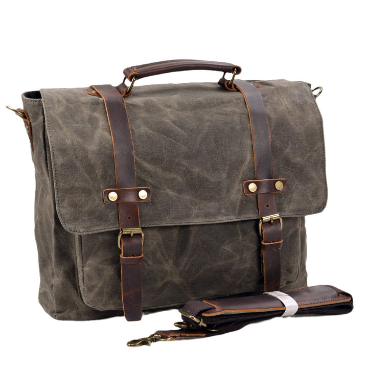 Broden Canvas and Leather Messenger Bag