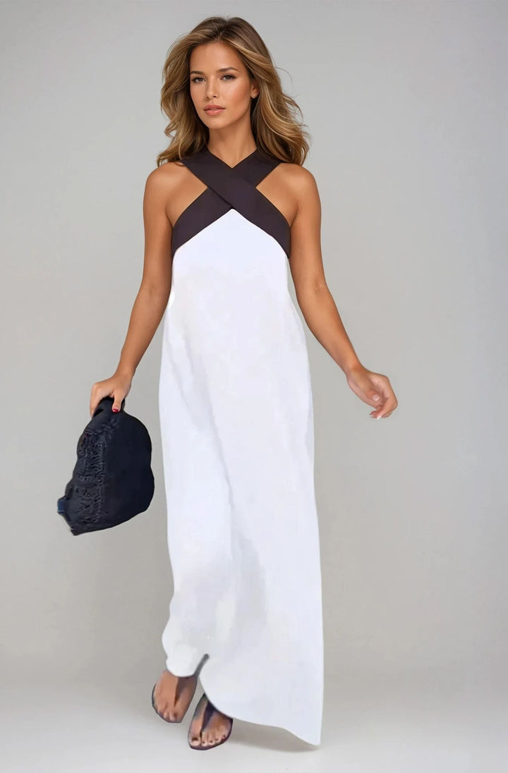Nicole - Chic Crossover Neckline Dress
