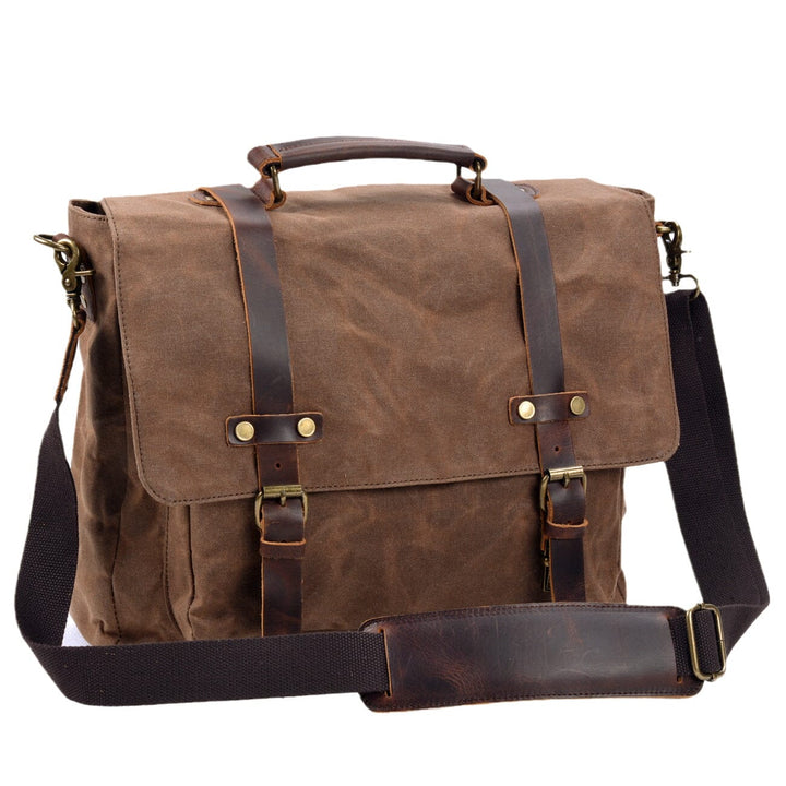 Broden Canvas and Leather Messenger Bag