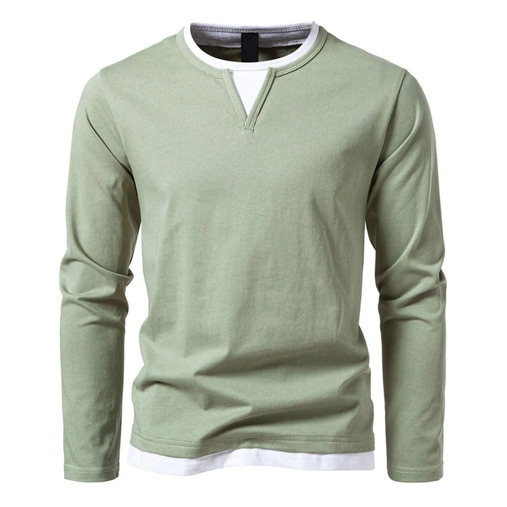 Damien | Men's Sweater in Shirt Style