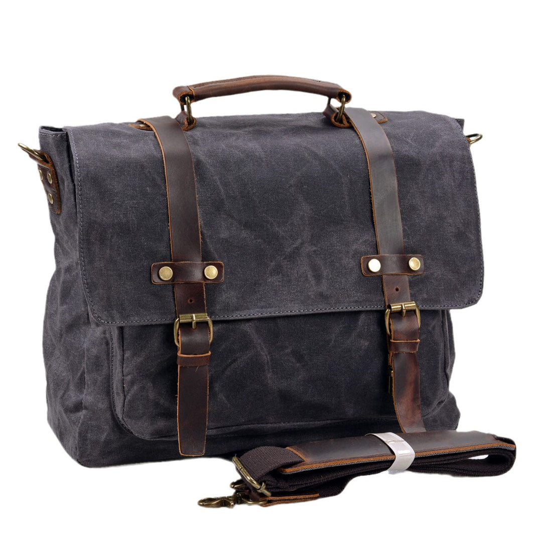 Broden Canvas and Leather Messenger Bag
