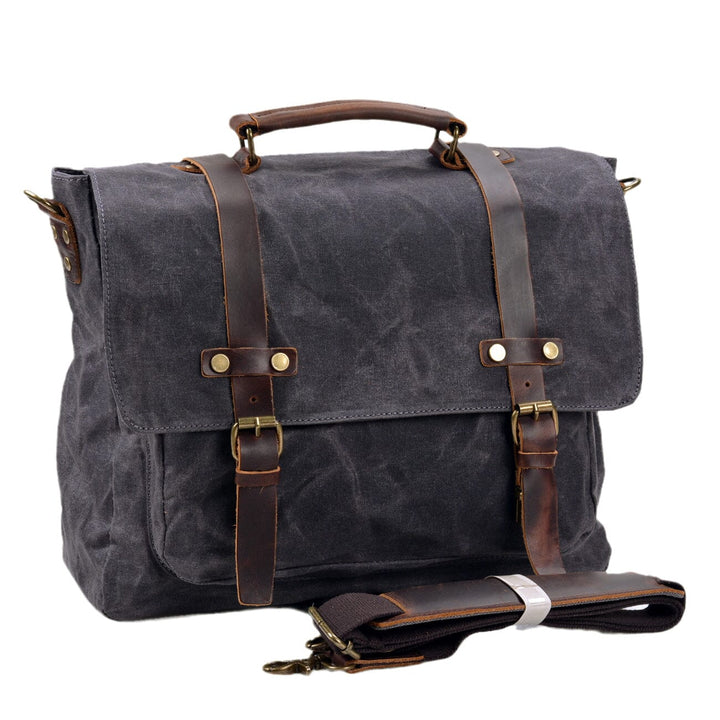 Broden Canvas and Leather Messenger Bag