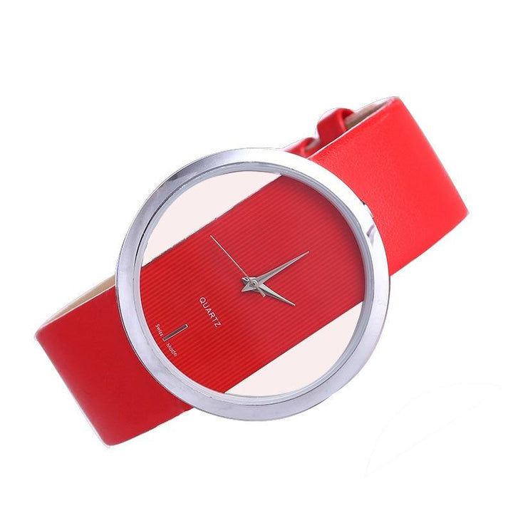 Chic Clear Dial Quartz Timepiece