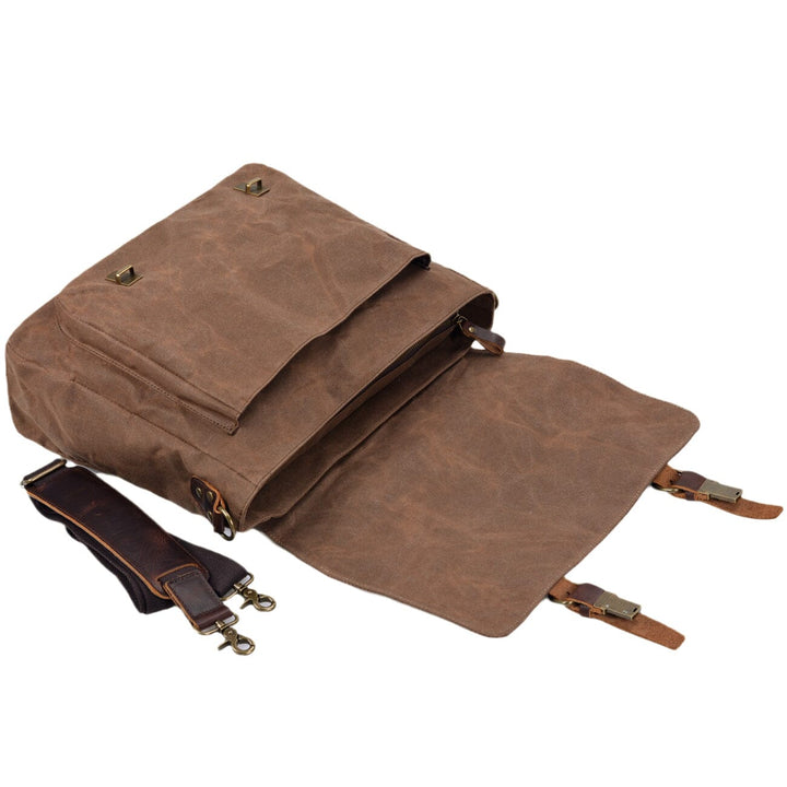 Broden Canvas and Leather Messenger Bag