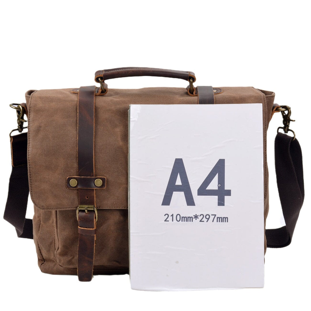 Broden Canvas and Leather Messenger Bag
