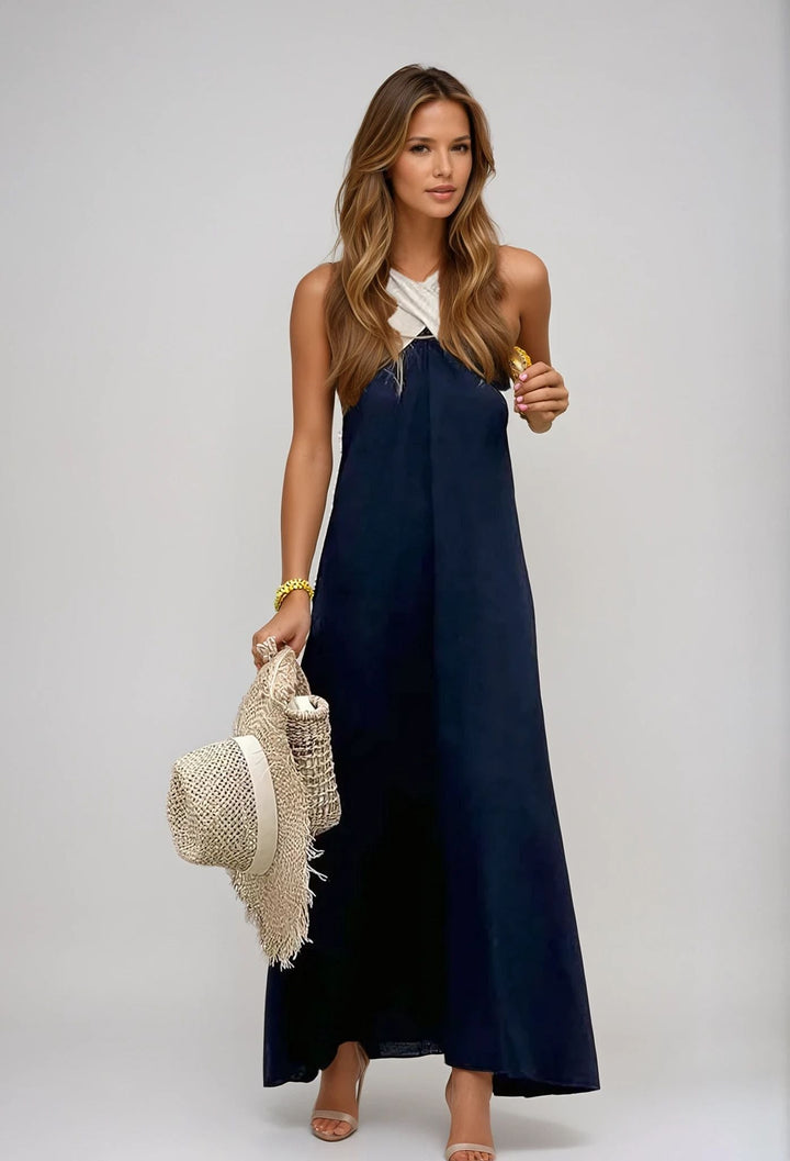 Nicole - Chic Crossover Neckline Dress
