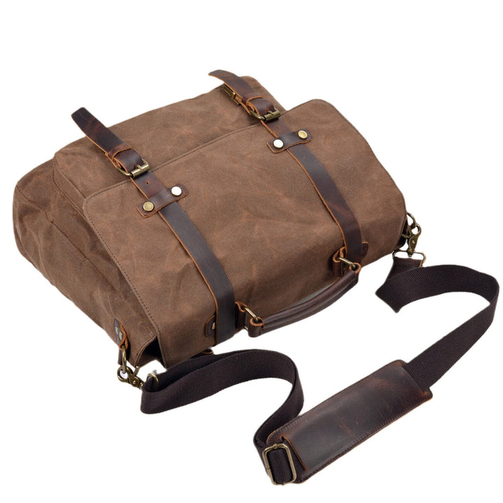 Broden Canvas and Leather Messenger Bag