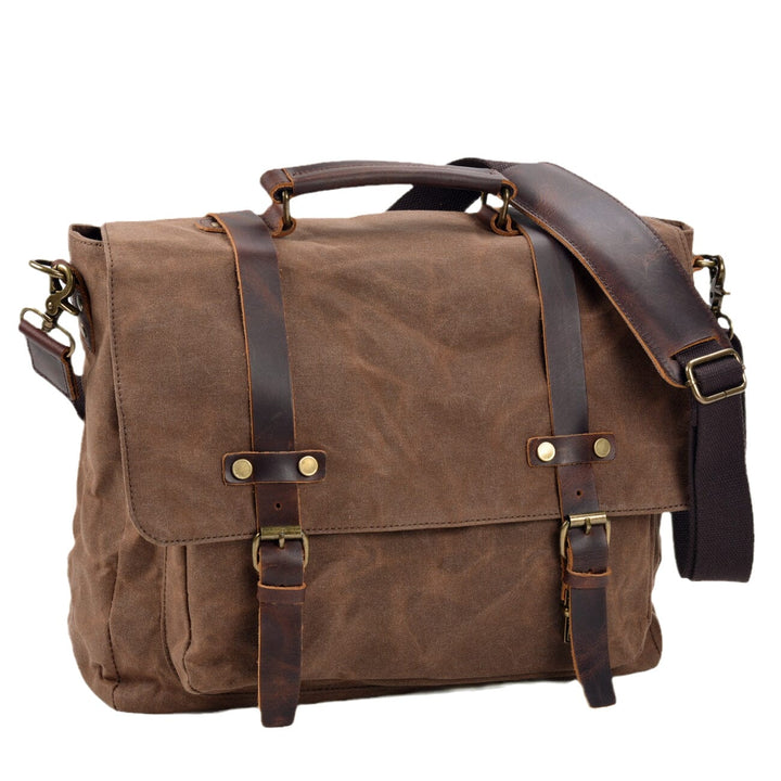 Broden Canvas and Leather Messenger Bag