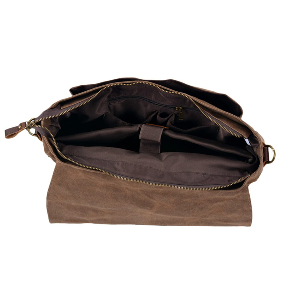 Broden Canvas and Leather Messenger Bag